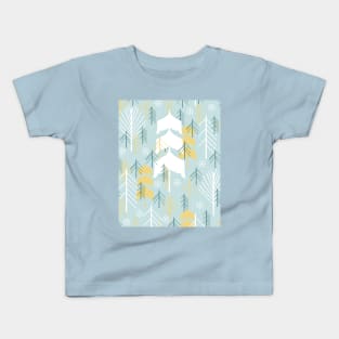 Winter design with trees and snowflakes Kids T-Shirt